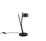 Lámpara de sobremesa Trio Coda LED negro y dorado 2700K 37,5cm 569000180