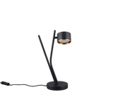 Lámpara de sobremesa Trio Coda LED negro y dorado 2700K 37,5cm 569000180