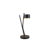 Lámpara de sobremesa Trio Coda LED negro y dorado 2700K 37,5cm 569000180