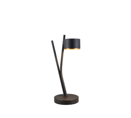 Lámpara de sobremesa Trio Coda LED negro y dorado 2700K 37,5cm 569000180