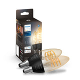 Philips Hue Bombilla vela ámbar White Ambiance E14 5W 350lm 41186900