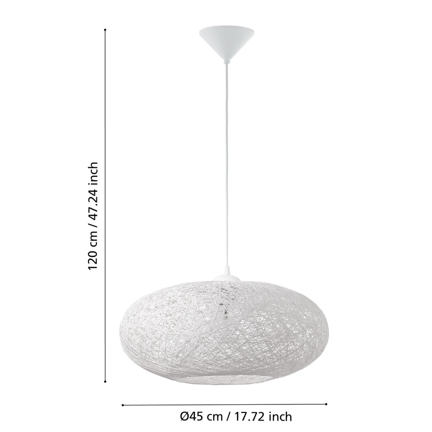 COLGANTE CAMPILO RATAN BLANCO