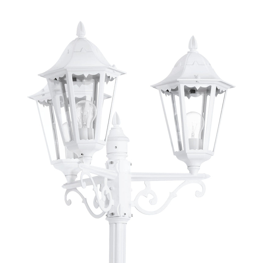 Farola de exterior EGLO Navedo blanco E27 IP44 220cm Ø56cm 93454 - imagen 4