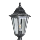 Farola de exterior EGLO Navedo negro plata E27 IP44 Ø23cm 93464