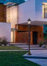 Farola de exterior EGLO Navedo negro plata E27 IP44 Ø23cm 93464