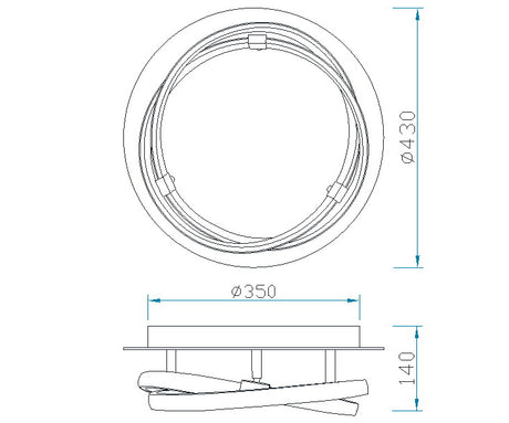 Plafón Ofertas-3 Dto 50% Mantra gris oscuro 5727