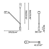 Faro INVITING Lámpara aplique brazo de pared negro 57319