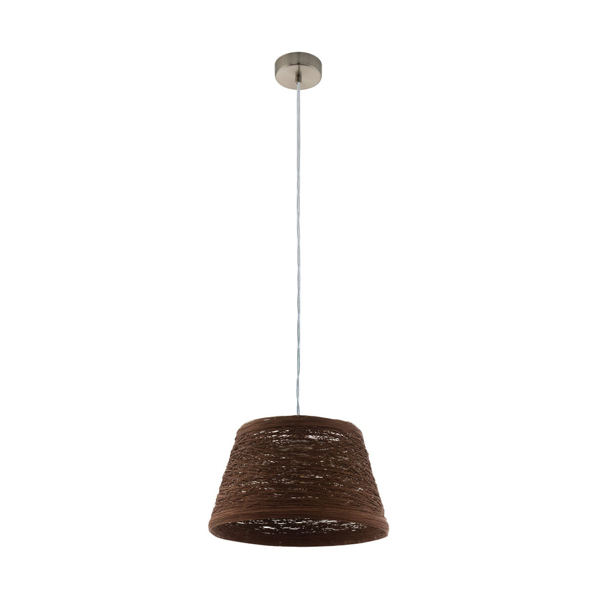 EGLO96469 COLGANTE DONADO RATAN MARRON 1L