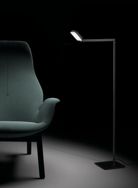 Lámpara de pie de salón MDC Finess LED níquel 3000K 6W 574019720