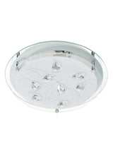 Plafón de techo MDC rosky E27 2 luces cristal 574273092