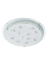 Plafón de techo MDC rosky E27 3 luces cristal 574283092