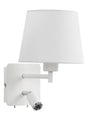 Aplique con lector LED MDC Mailand E27 blanco mate IP20 575578125