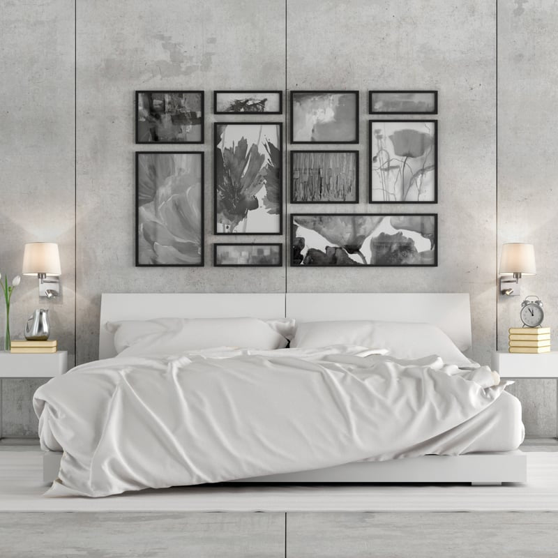 MDC MAILAND SINGLE Aplique de pared E27 blanco mate con pantalla 575598125