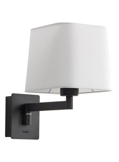 Aplique de pared MDC Finess negro 20W 575809121