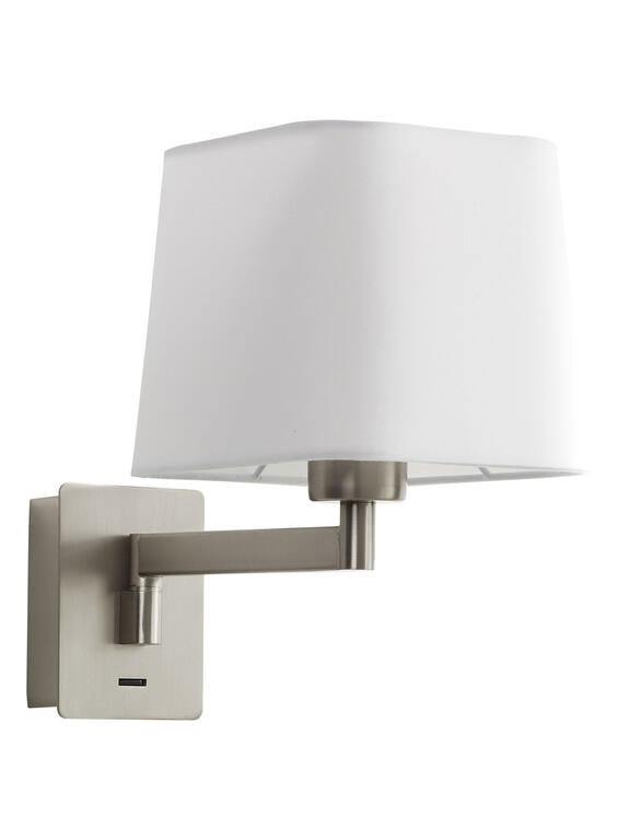 Aplique de pared MDC Finess níquel 20W 575809721