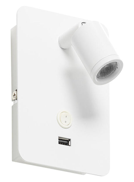 Aplique de pared MDC USB LED blanco 3000K IP20 3W 576018102