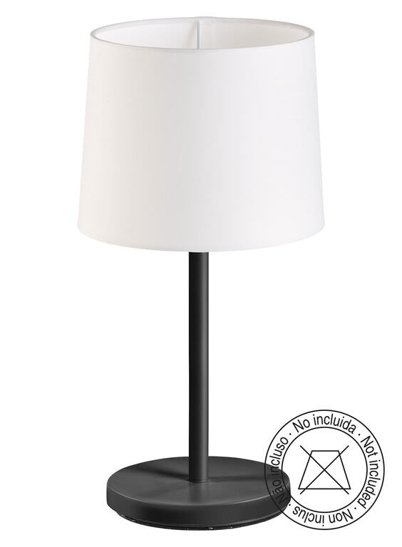 Lámpara de sobremesa MDC Roomer E27 negro IP20 576819116