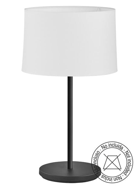 Lámpara de sobremesa MDC Roomer L E27 negro mate IP20 576839101
