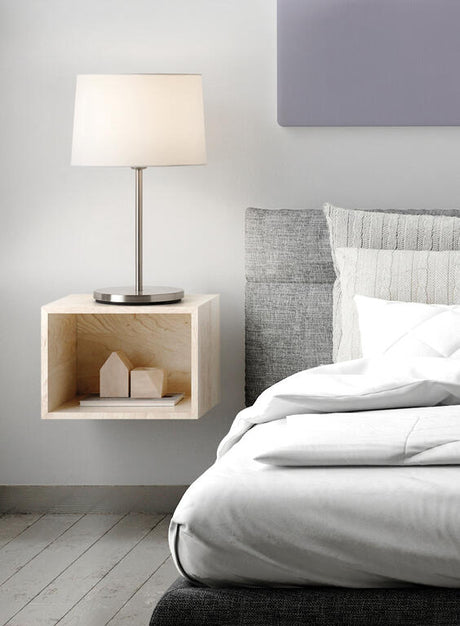 Lámpara de sobremesa MDC Roomer L E27 blanco mate IP20 576838101