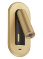 Aplique de lectura MDC Palace USB-C LED latón mate 3000K IP20 3W 577066109