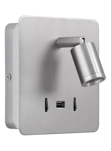 Aplique de pared MDC LED satinado níquel 3000K 3W 577213602