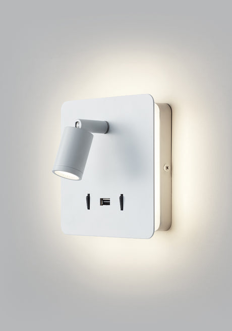 Aplique de pared MDC LED satinado níquel 3000K 3W 577213602