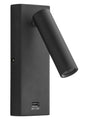 Aplique de lectura MDC Chelsea LED negro mate USB-A 3000K IP20 3W 577579109