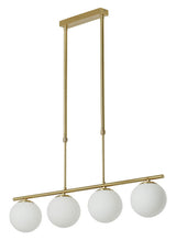 Lámpara colgante MDC Ronda 4 luces cristal latón IP20 577746101