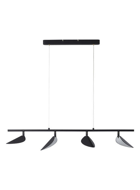 Lámpara colgante MDC Senda LED 4 luces negro 3000K 28W 577839102