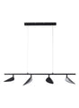 Lámpara colgante MDC Senda LED 4 luces negro 3000K 28W 577839102