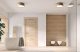Plafón de techo MDC Tokio E27 3 luces efecto roble claro IP44 Ø36cm 578005501