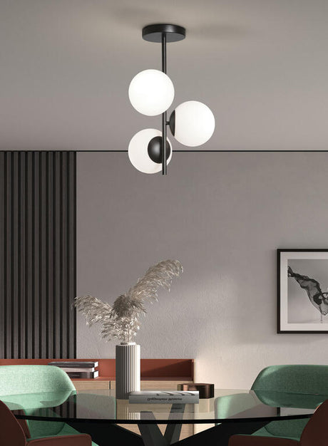 Plafón de techo MDC Rondo LED E27 cristal blanco IP20 40W 578089101 para salón y comedor