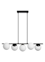 Lámpara colgante MDC Rondo E27 5 luces cristal negro regulable IP20 578099101