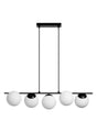 Lámpara colgante MDC Rondo E27 5 luces cristal negro regulable IP20 578099101