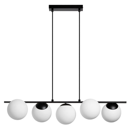 MDC Rondo Lámpara bolas de 5 luces Ø15cm negro y blanco 578099101