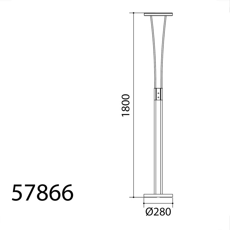 MDC ANELLO S 578664302 Lámpara pie LED 30W 3000lm Medalla