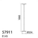 MDC KATI S 579113502 Lámpara pie LED 20W 200lm 3000KCromo mate