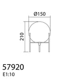 MDC NEIL 579203001 Sobremesa con bola opal Gris