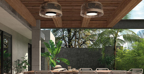 Ventilador de techo con luz MDC Ibiza LED motor DC Ø61cm 30W 579568109