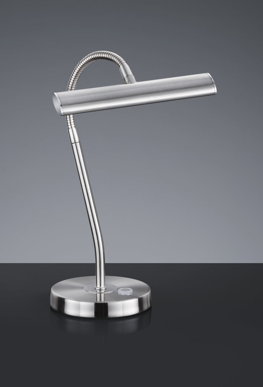 Trio Curtis Matt Nickel Metal LED Table Lamp 579790107