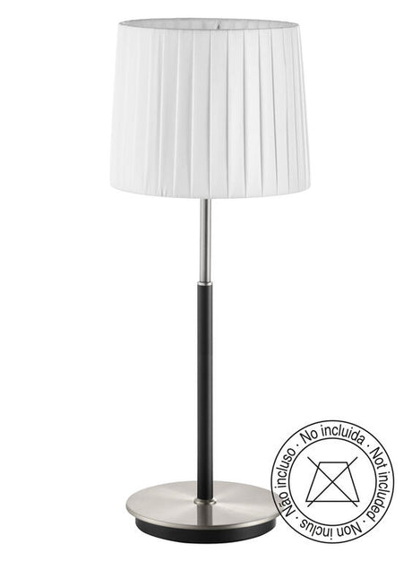 Lámpara de sobremesa MDC Juliette E27 cromo mate y negro IP20 580613801