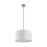 MDC JULIETTE PL Lámpara de techo colgante cromo mate y negro + pantalla blanca 580633801