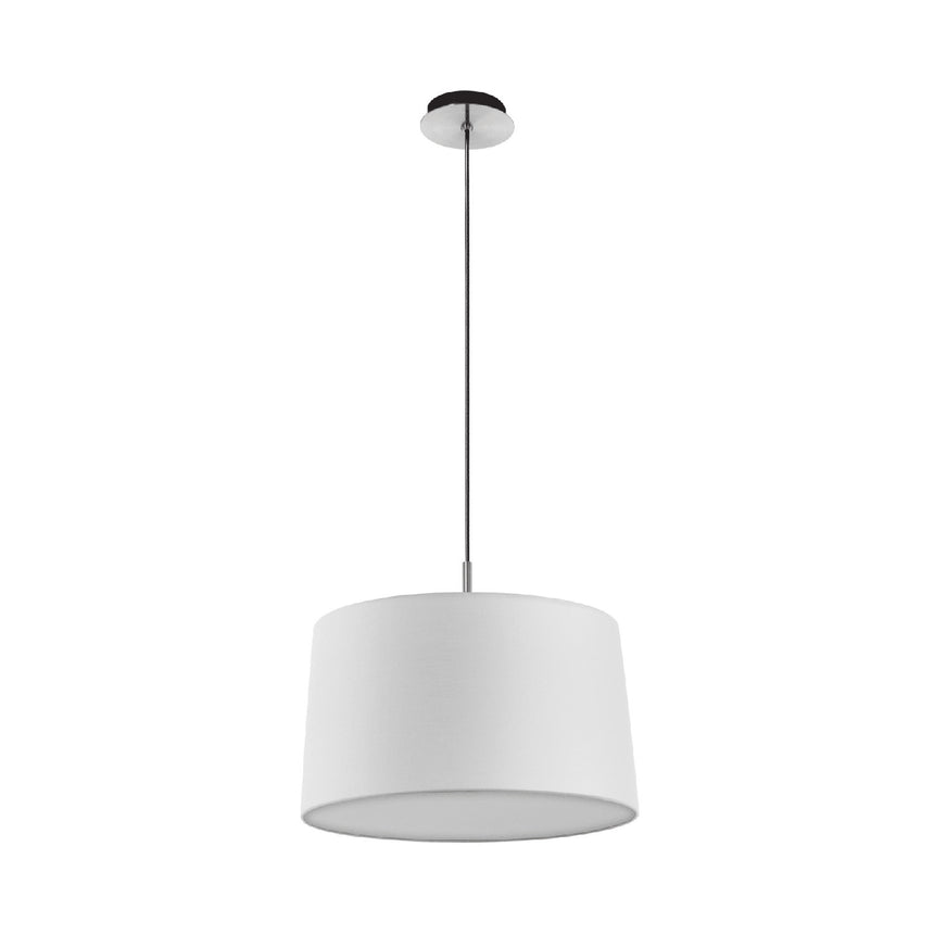 MDC JULIETTE PL Lámpara de techo colgante cromo mate y negro + pantalla blanca 580633801