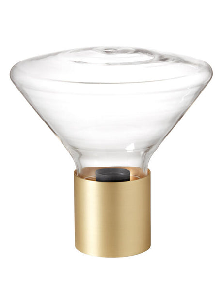 Lámpara de sobremesa MDC Delta E27 latón mate IP20 Ø26cm 580696101