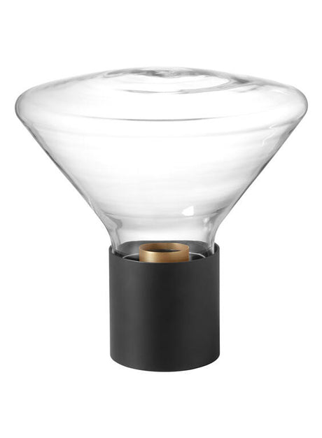 Lámpara de sobremesa MDC Delta E27 negro mate IP20 Ø26cm 580699101
