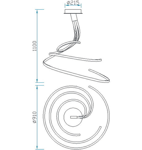 Plafón Ofertas-3 Dto 50% Mantra cobrizo 5807