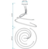 Plafón Ofertas-2 Dto 30% Mantra gris oscuro 5821