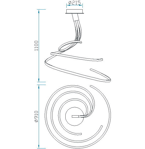 Plafón Ofertas-2 Dto 30% Mantra gris oscuro 5821