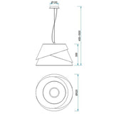 Mantra Alboran Lámpara de techo colgante blanco Ø52cm 5860