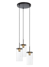 Foco de superficie MDC base E27 3 luces negro 588349101